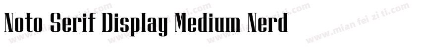 Noto Serif Display Medium Nerd Font字体转换
